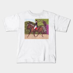 Dressage Horse English Style Riding Kids T-Shirt